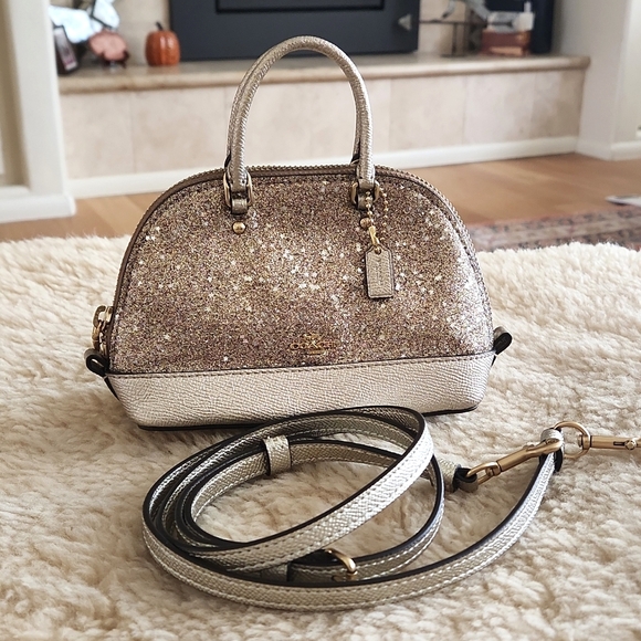 Adorable NWOT Coach Champagne Glitter Mini Bag with Stars ๐ ๐ - Picture 1 of 11
